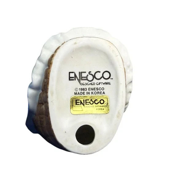 Enesco Designed Giftware Baby Figurine 1983 Pink Blanket Nursery Décor Vintage - Picture 8 of 8